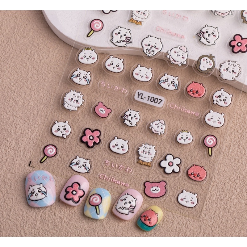 Chiikawa 5D Nail Art Stickers