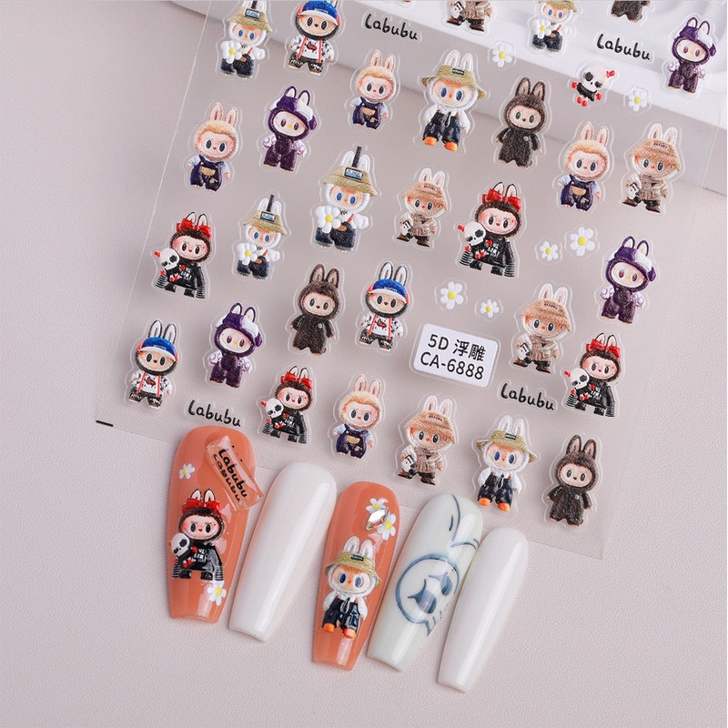 Labubu 5D Nail Art Stickers