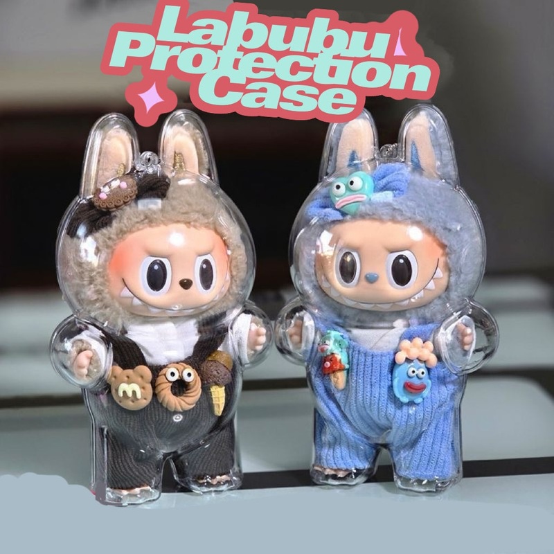 Labubu Protective Case Cover Transparent Plushie Display