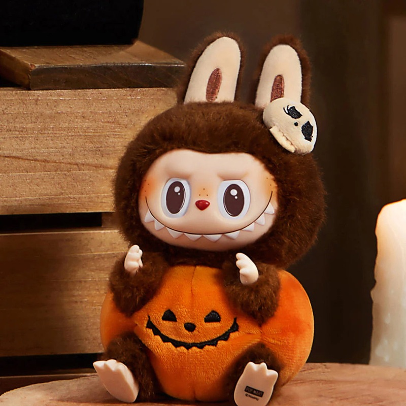 Labubu The Monsters Happy Halloween Party Series Sitting Pumpkin Vinyl Plush Pendant