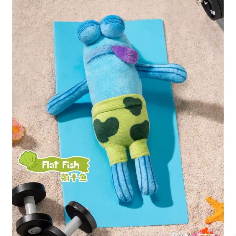 Bikini Bottom Buddies Whimsical Plush Series Flat Fish
