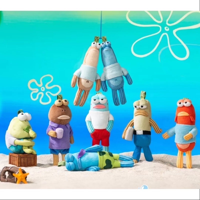 Bikini Bottom Buddies Whimsical Plush Series Whole Set Brand New With Plastic