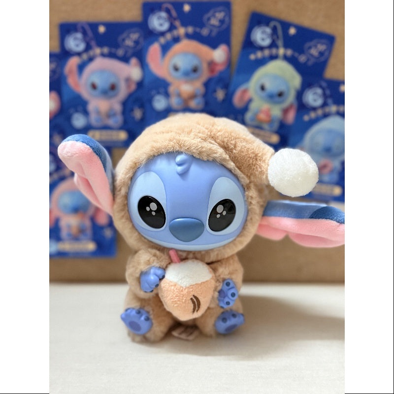 Disney Stitch Eat Something Before Sleep Series Vinyl Plush Pendant Coconut Juice