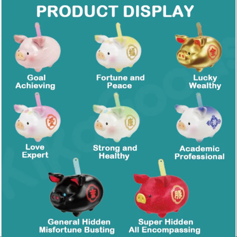 LuLu the Piggy Lucky Fortune Piggy Series Whole Set Brand New With Plastic