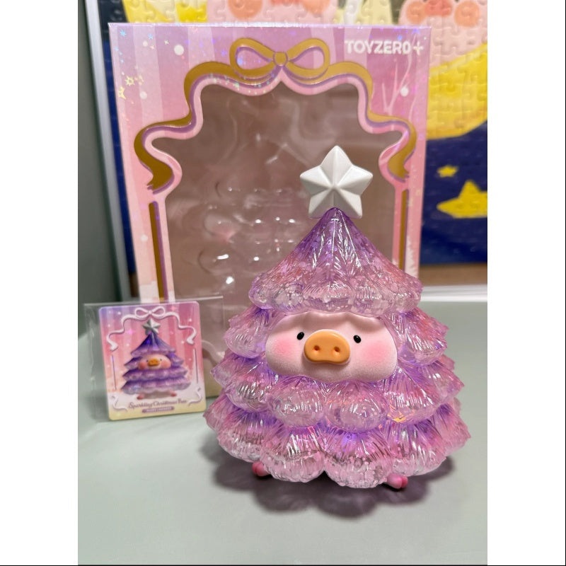 LuLu the Piggy XL Sparkling Christmas Tree Purple 2024 Limited Edition