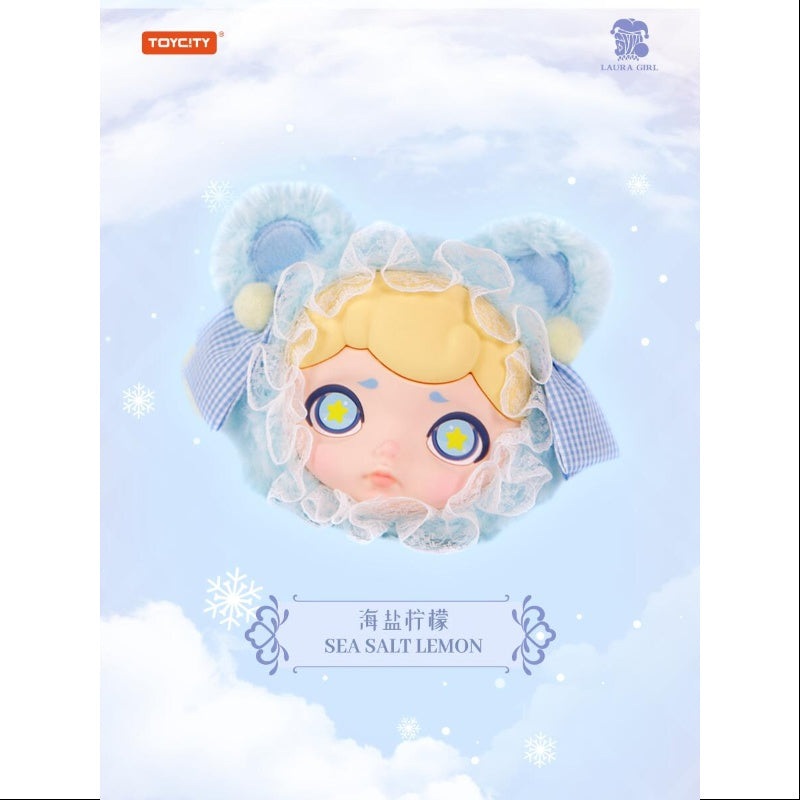 Laura Winter Tea Party Series Plush Headphone Bag Sea Salt Lemon