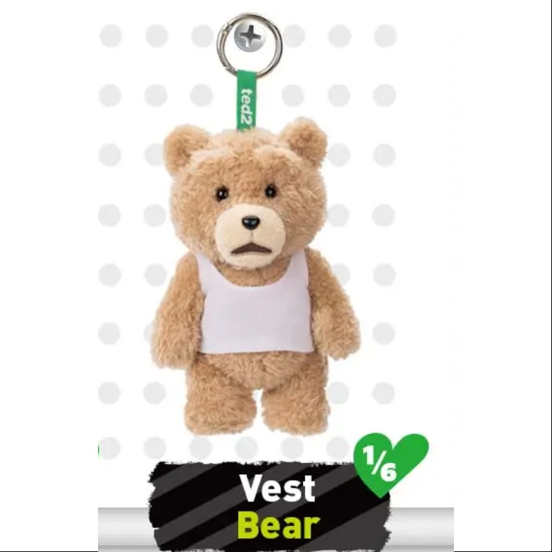 Ted2 Teddy Bear Action Plush Pendant Series Vest Bear