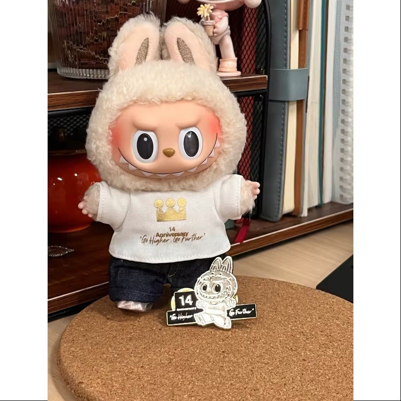 Labubu The Monsters Pop Mart 14th Anniversary Vinyl Plush Pendant 2024 Limited Edition