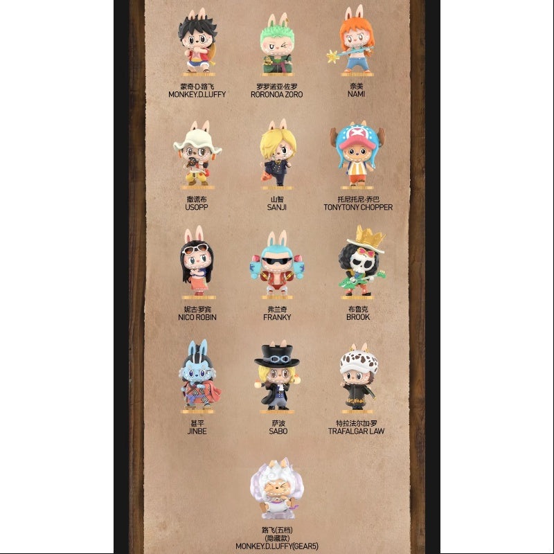 Labubu The Monsters X One Piece Series Whole Set Brand New With Plastic