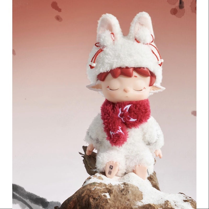MIMI Leisurely Elf Series Vinyl Plush Pendant Secret Spirit Beast White Fox(1/108)
