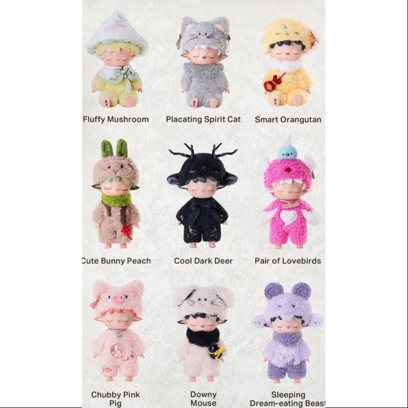 MIMI Leisurely Elf Series Vinyl Plush Pendant Whole Set Opened