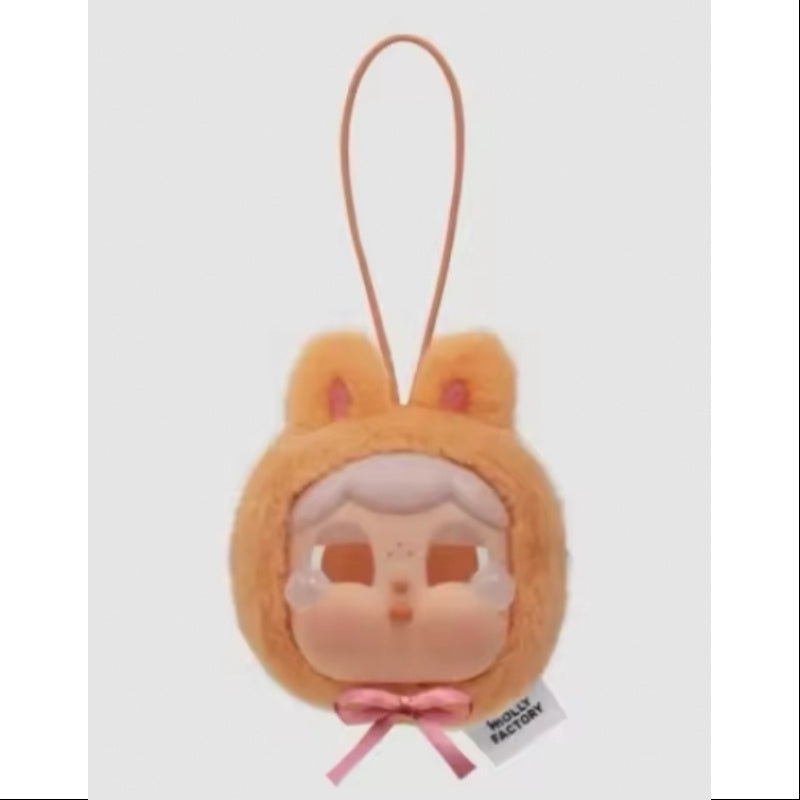 Crybaby Cring Blob Vinyl Face Plush Pendant Series Bunny orange