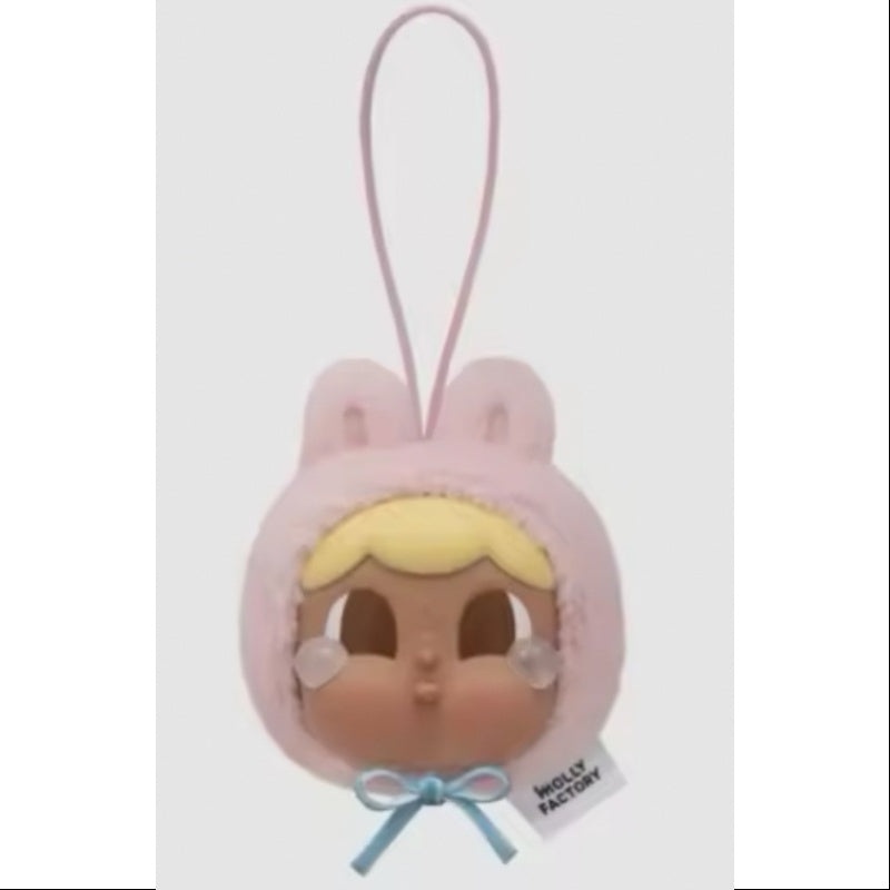 Crybaby Cring Blob Vinyl Face Plush Pendant Series Bunny pink