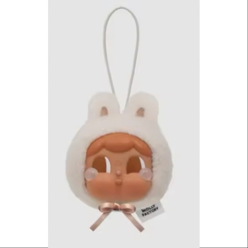 Crybaby Cring Blob Vinyl Face Plush Pendant Series Bunny white