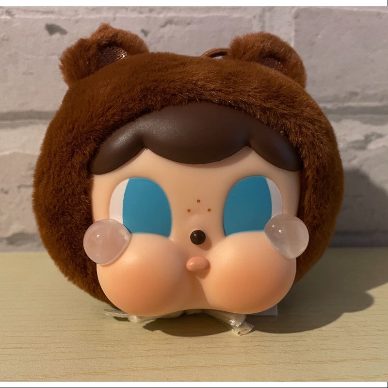 Crybaby Cring Blob Vinyl Face Plush Pendant Series Teddy brown