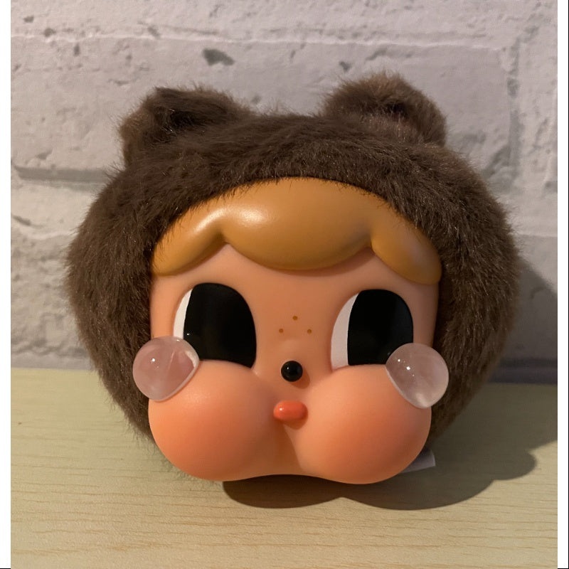 Crybaby Cring Blob Vinyl Face Plush Pendant Series Teddy dark brown