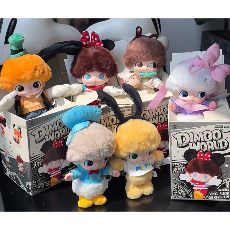 DIMOO x Disney Series Vinyl Plush Keychain Whole Set Opened