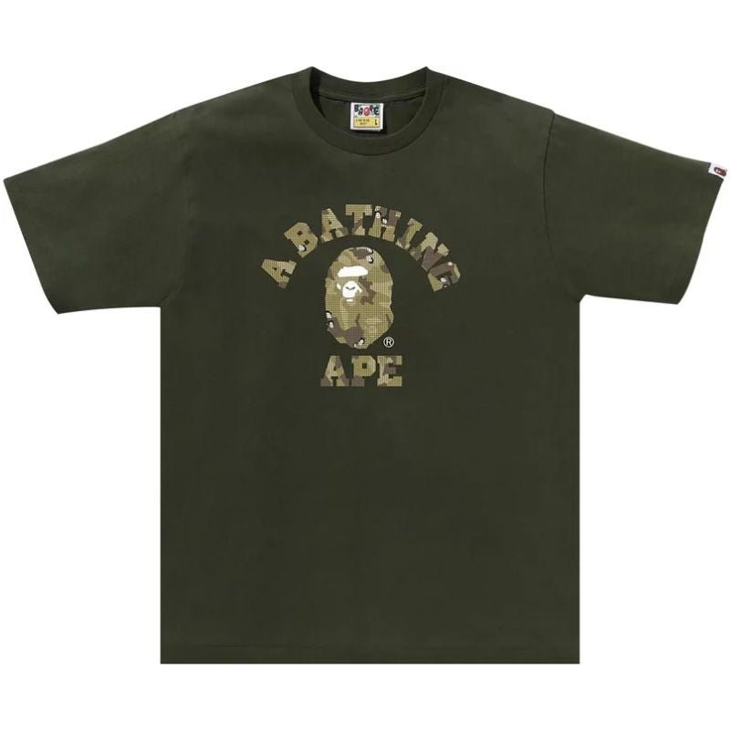 BAPE Bitmap College Tee ‘Olive Drab’