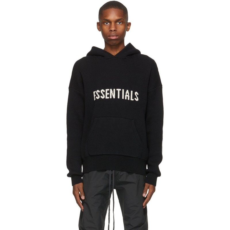 Fear of God Essentials Knit Hoodie Black
