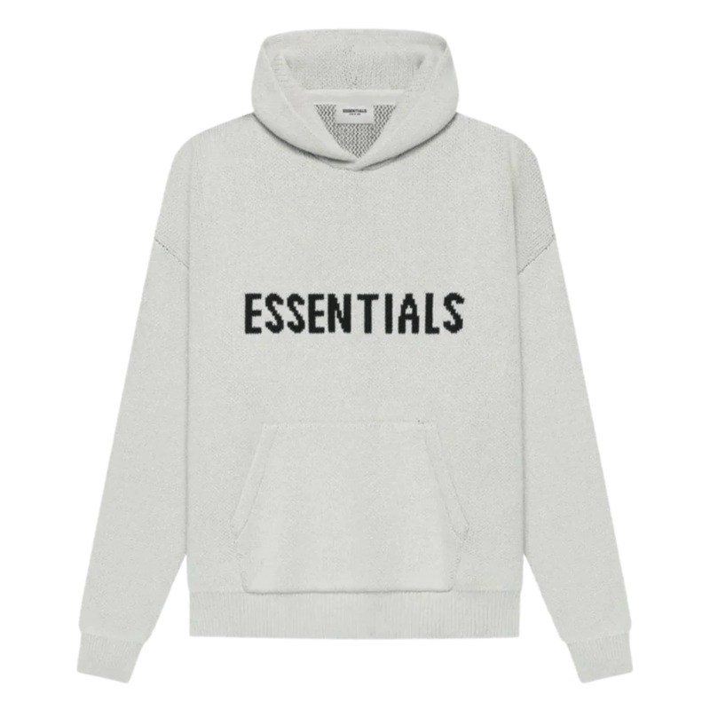 Fear of God Essentials Knit Pullover Hoodie (Light Heather Oatmeal) (SS21)