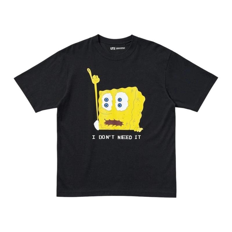 Uniqlo x CPFM Spongebob Squarepants UT Graphic T-Shirt Black