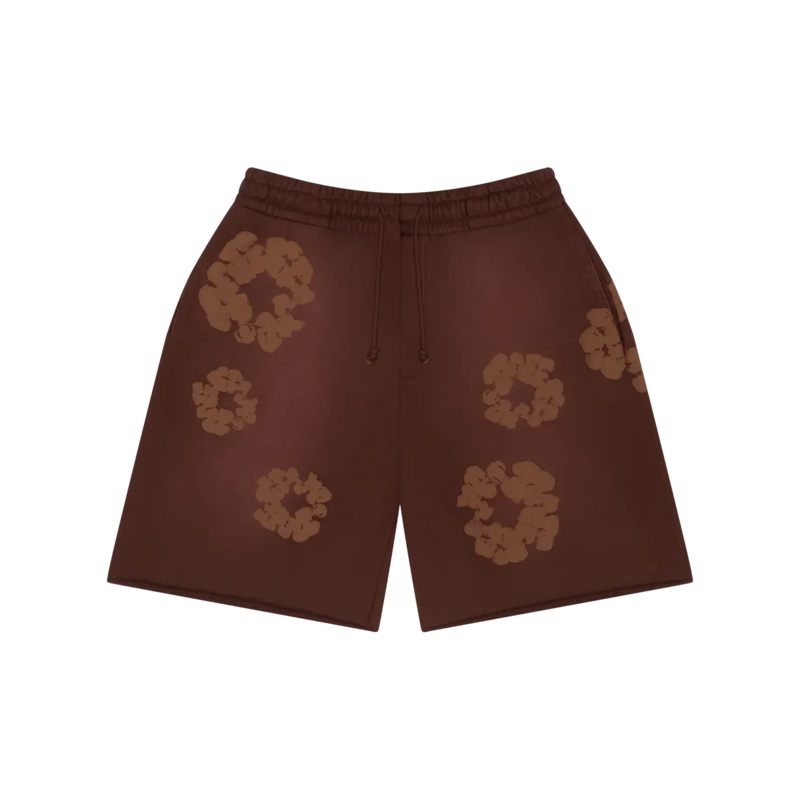 Denim Tears Mono Cotton Wreath Sweat Shorts Brown