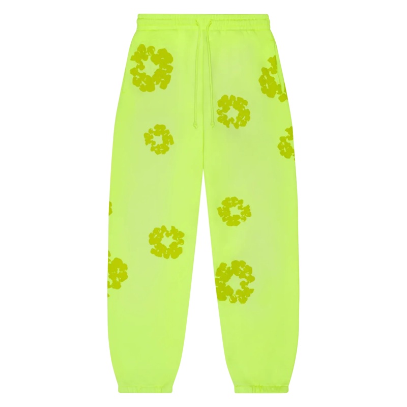 Denim Tears Mono Cotton Wreath Sweatpants Neon Green