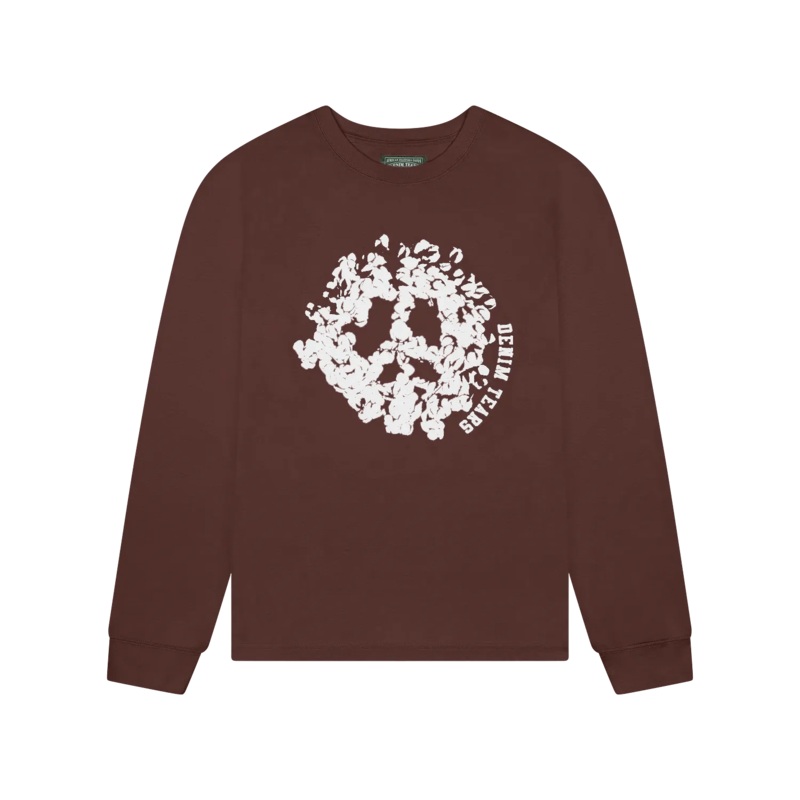 Denim Tears Peace Wreath Long Sleeve Tee ‘Brown’