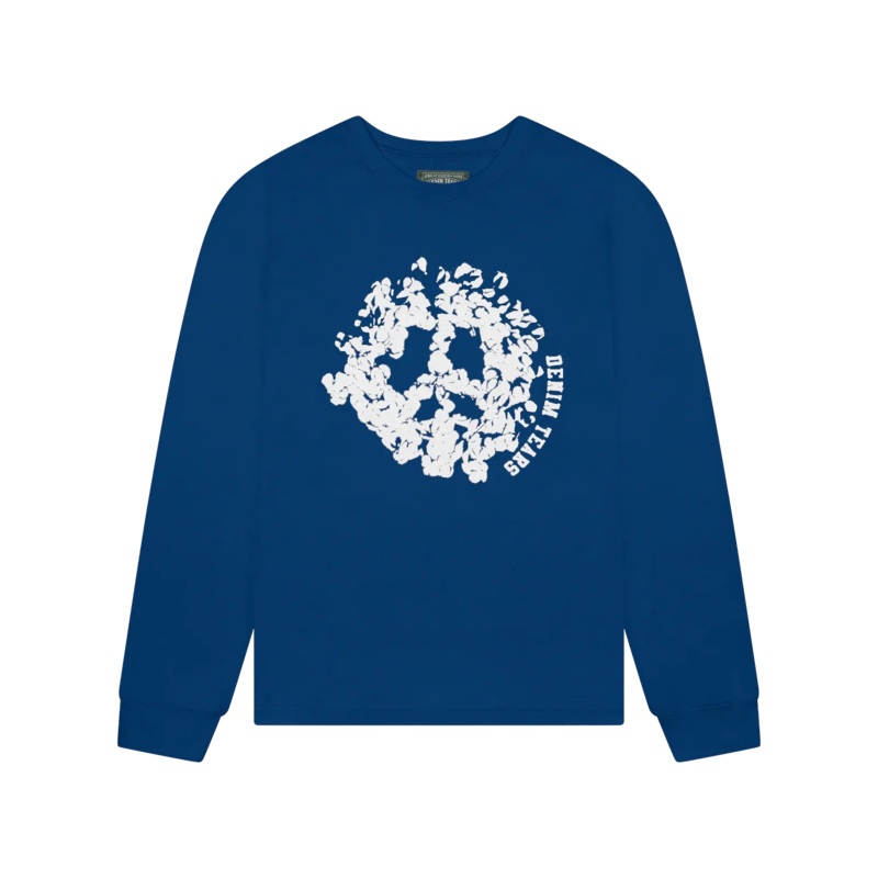 Denim Tears Peace Wreath Long Sleeve Tee ‘Navy’