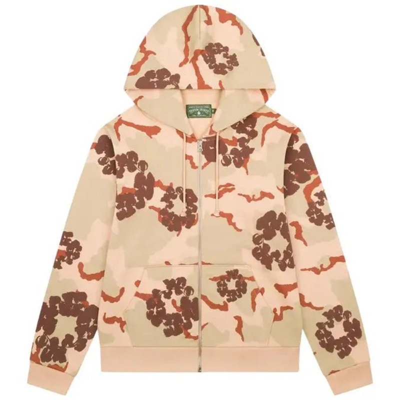 Denim Tears The Cotton Wreath Zip Sweatshirt ‘Tan Camo’