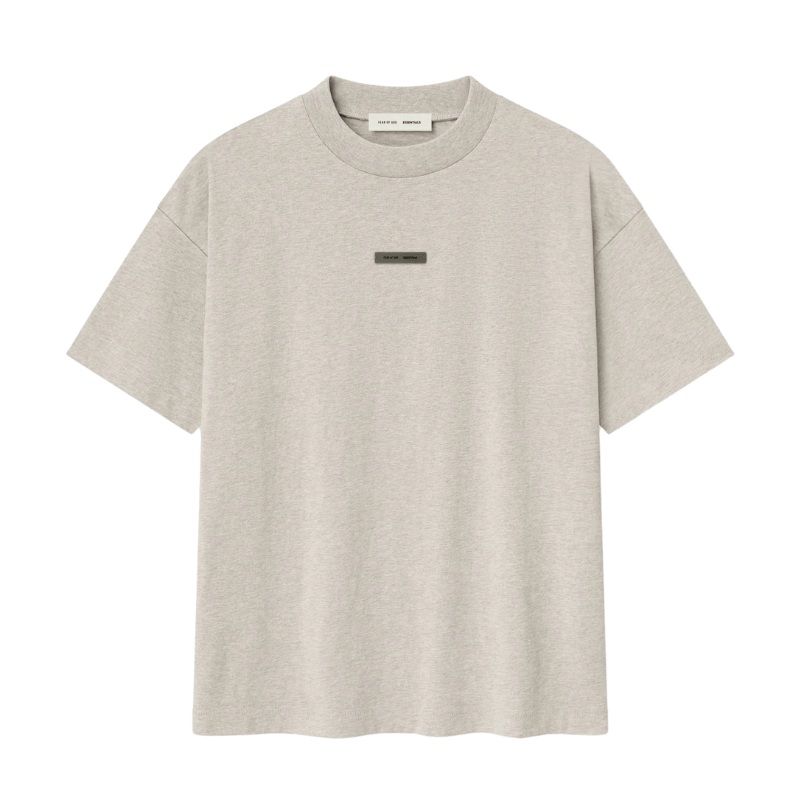 Fear of God Essentials Classic Short Sleeve Tee Heather Stone (2025)