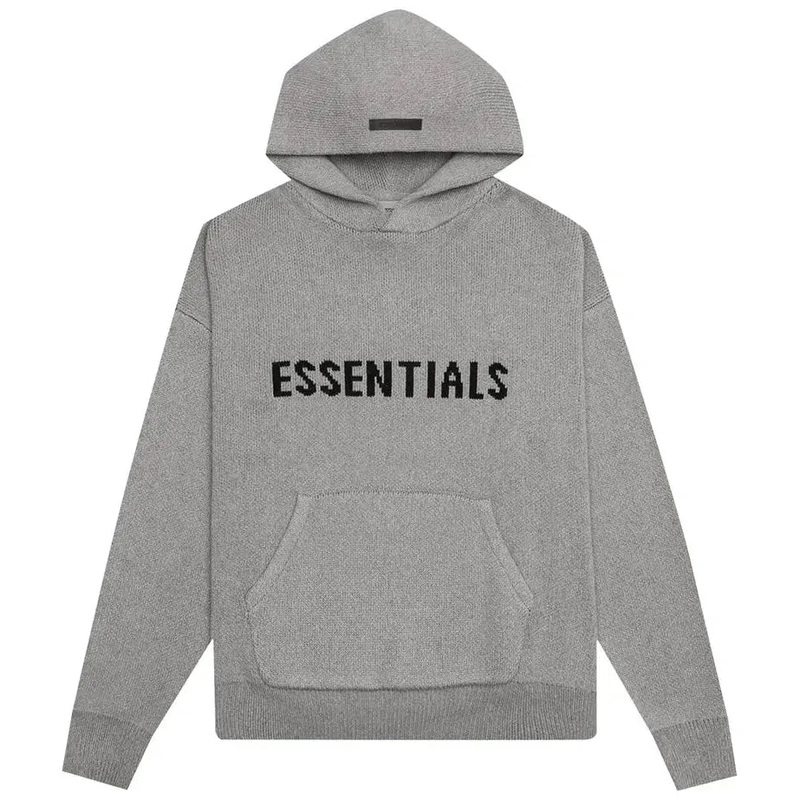 Fear of God Essentials Knit Pullover Hoodie (SS21) Dark Heather Oatmeal