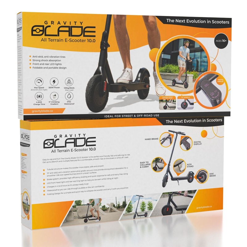 Gravity Blade 10.0 All Terrain 10″ Wheel E-Scooter | Now With Replaceable Parts!