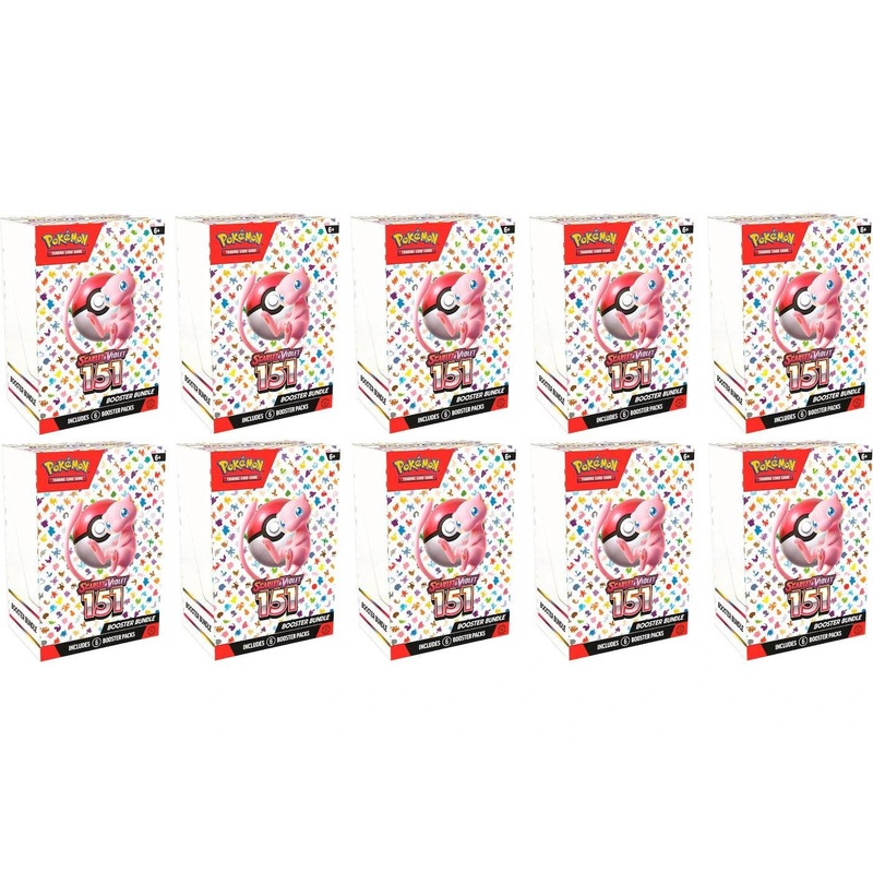 Pokemon 151 6pk Booster Bundle 10x Lot Pokmon TCG Scarlet & Violet