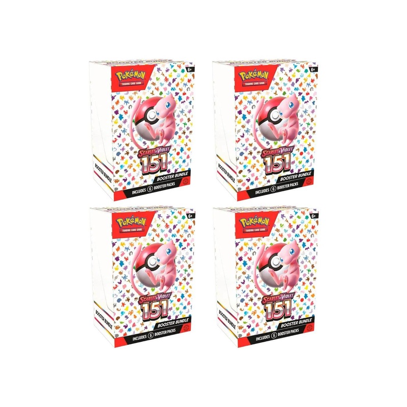 Pokemon 151 6pk Booster Bundle 4x Lot Pokmon TCG Scarlet & Violet