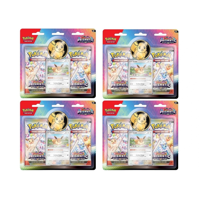 Pokemon Prismatic Evolutions 2 Booster Pack Blister Box 4x Lot Pokmon Scarlet & Violet