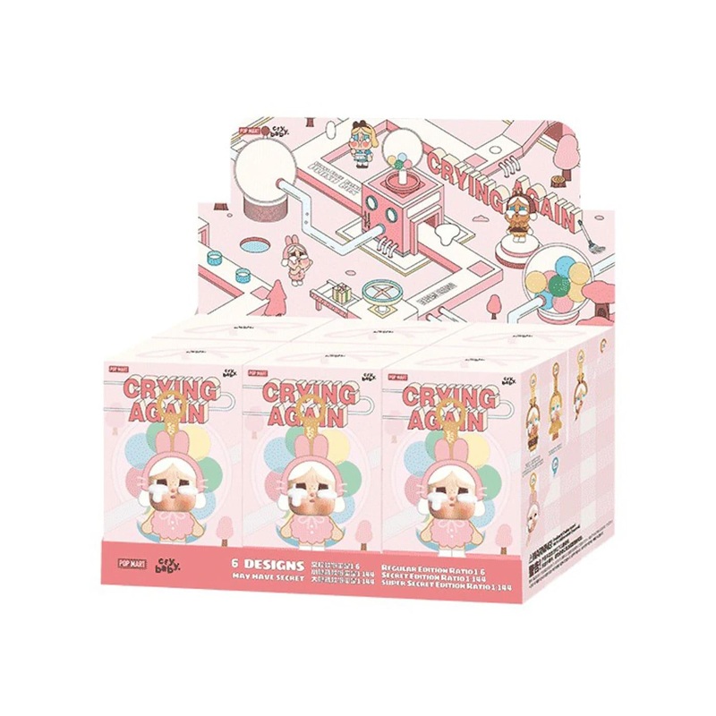 Pop Mart CryBaby Crying Again Series Vinyl Face Plush Sealed Case (6 Blind Box)