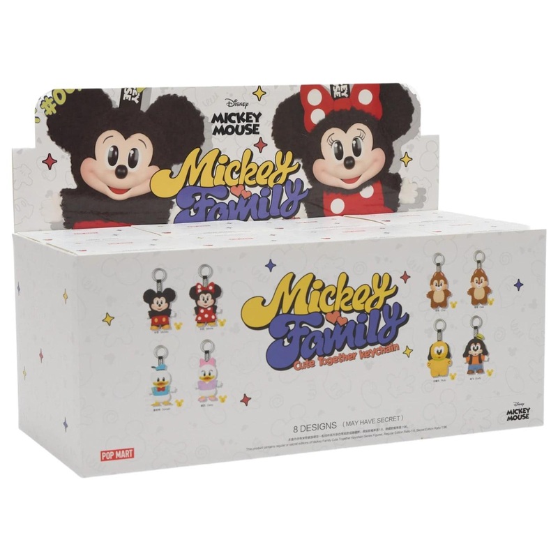 Pop Mart Disney Mickey Family Together Series Plush Keychain Sealed Case (8 Blind Box)