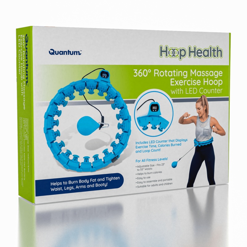 Quantum Hoop Health Deluxe – Exercise Hoop W/ LCD Counter