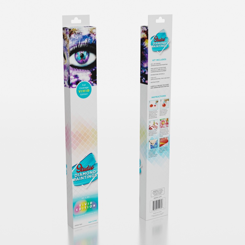 Studio Art Diamond Painting Vivid Collection “Glitter Eye” (40cm x 40cm)