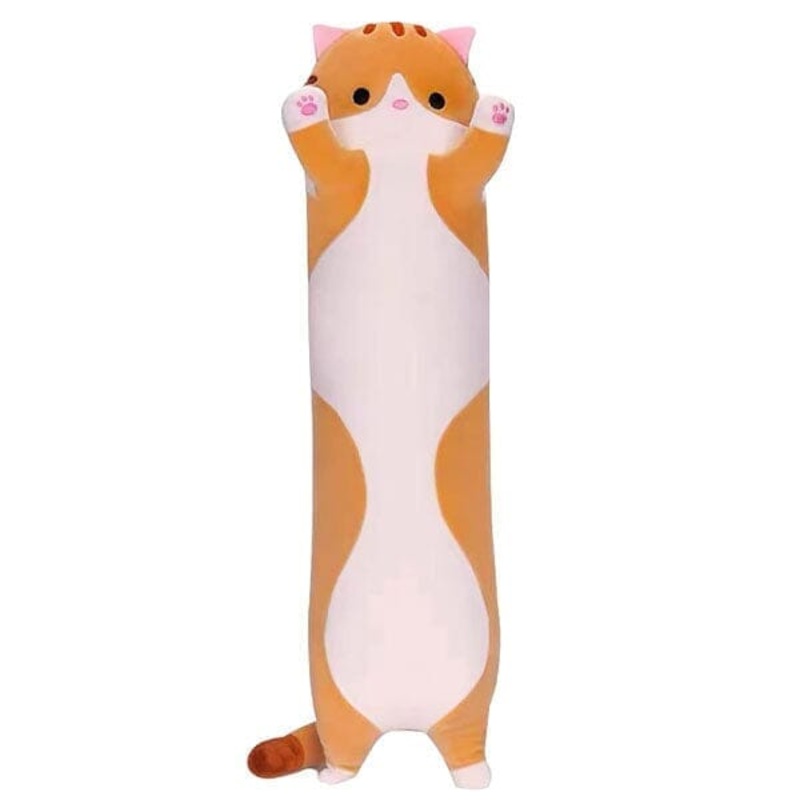 Extra Long Animal Plush Toy 4.5ft Body Pillow – Orange Tabby Cat