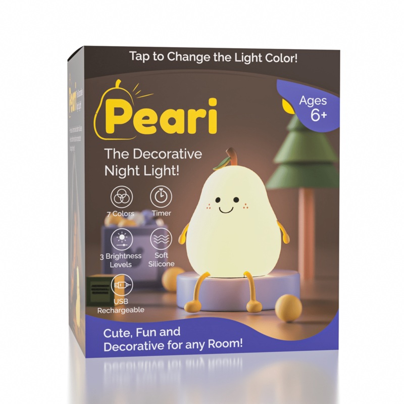 Peari: The Adorable Decorative Pear Night Light | 7 Color Modes
