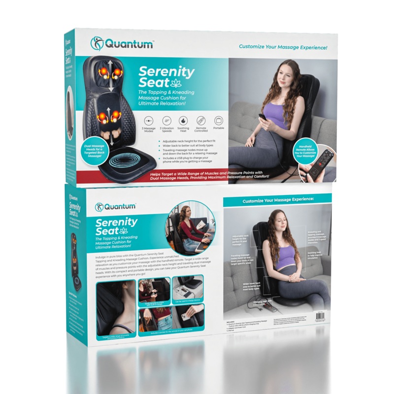 Quantum Serenity Seat | Tapping & Kneading Massage Cushion