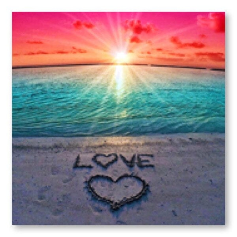 Studio Art Diamond Painting Full Coverage “Beach Love” (40cm x 40cm)