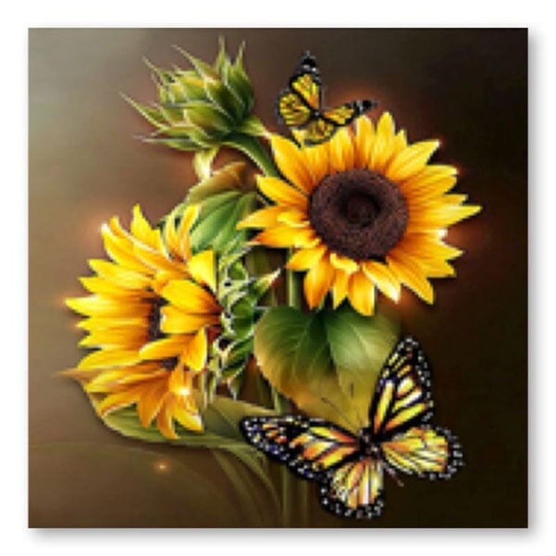 Studio Art Diamond Painting Full Coverage “Sunflowers” (40cm x 40cm)