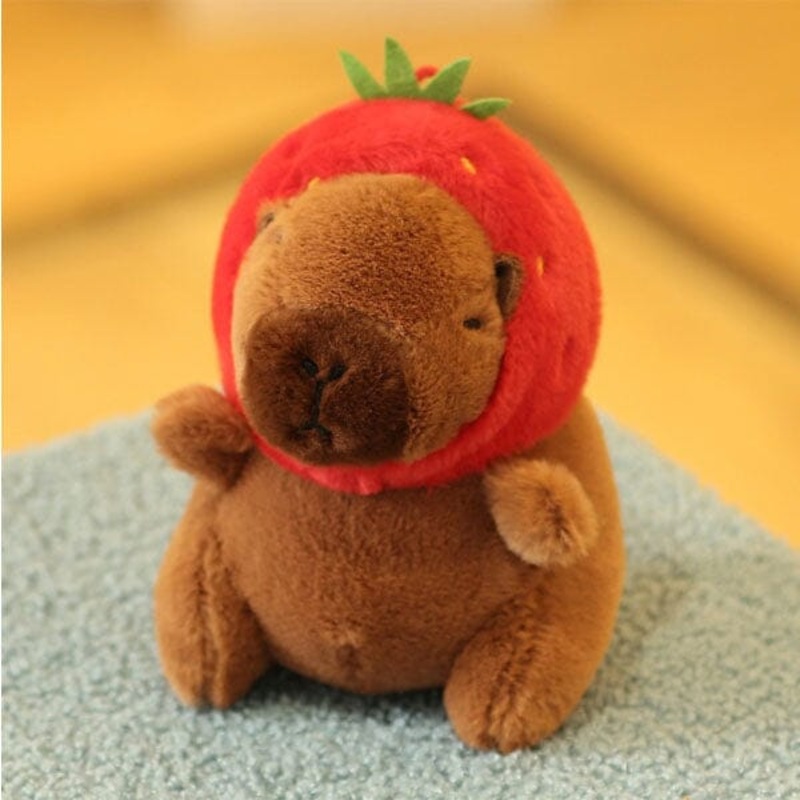 Capybara 9″ Kawaii Plush Toy in Hat (Multiple Styles)