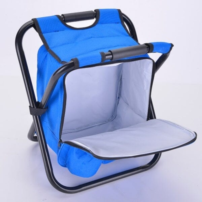 Cooli Tote : 3 In 1 Cooler Backpack & Stool – Blue