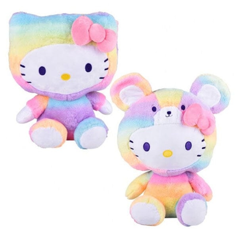 Hello Kitty 6.5″ Fuzzy Rainbow Sherbet Onesie Plush (Style Ships Assorted)