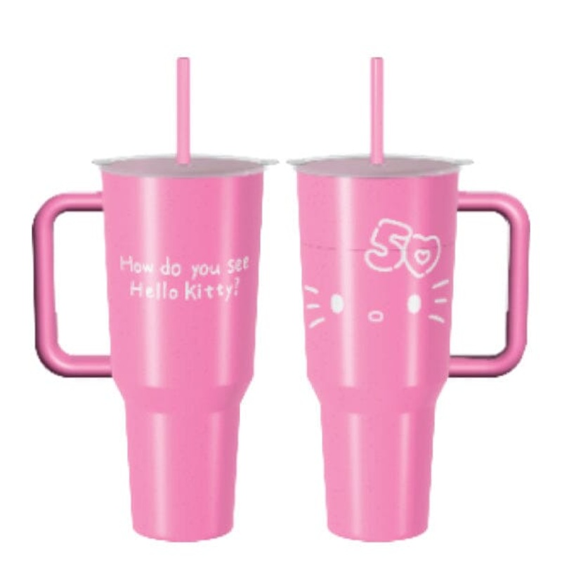 Hello Kitty Sanrio 50th Anniversary Tumbler w/ Straw ” Exclusive”