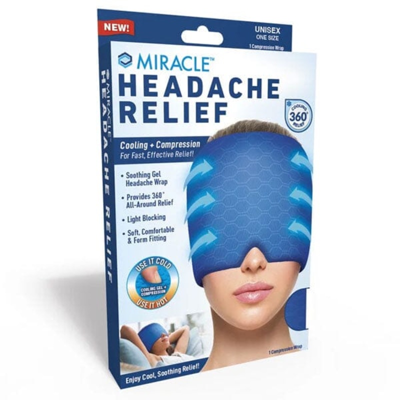 Miracle Headache Relief Cap 360 Gel Cooling & Compression